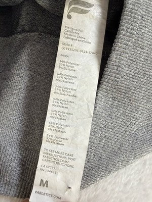 Fabletics Leggings Medium 7/8 Gray High Waisted Seamless Workout Gym Womens