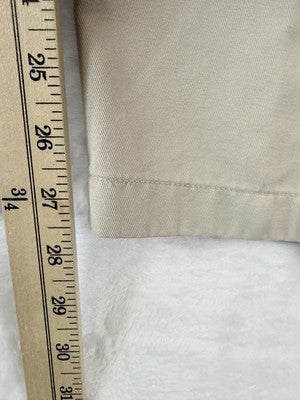 LL Bean Khaki Pants 8 Petite Womens Tan Beige Original Fit High Rise 100% Cotton