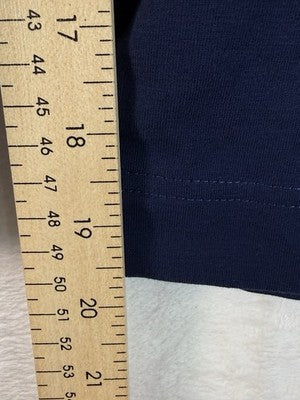 Lands End Starfish Crop Pants XL Petite Navy Blue Knit Pull On Stretch Womens