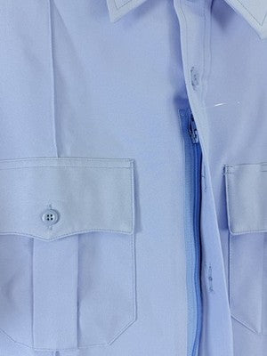 Blauer 8610 Z Shirt XL Short Sleeve Zippered Polyester Police Uniform Blue Mens