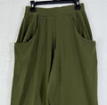 Vintage Jogger Pants Small 80s 90s Green High Waist Knit Hipster Made USA Womens