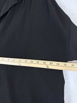 Max Studio Top 1X Black Short Sleeve Blouse Plus Size Womens