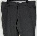 Liz Claiborne Pants 16W Short Womens Charcoal Gray 5 Pocket 16WS Knit Plus Size