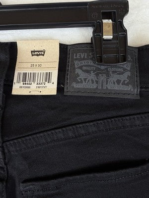 Levis 318 Shaping Wide Leg Jeans 25 Womens Black 25x30 Levi’s New NWT