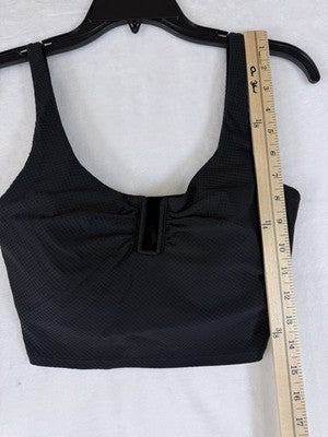 Calia Swim Top Medium Black Bikini Longline U Bar Womens
