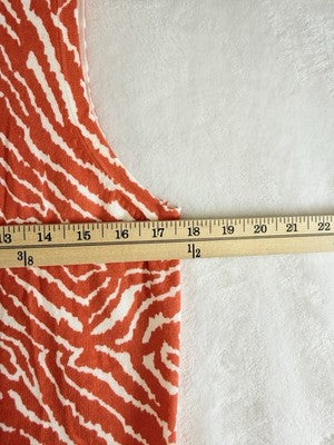 Alexandra Bartlett Sweater Large Sleeveless Red Animal Print Womens Tops