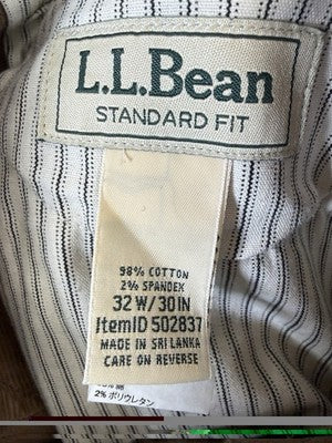 LL Bean Stretch Country Corduroy Pants 32x30 Mens Sepia Brown Straight Leg