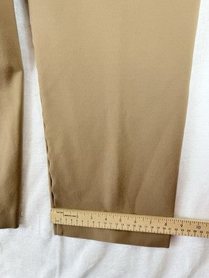 Susan Graver Smart Ponte Pants XL Petite Tan Beige Pull On Knit Slim Leg Womens