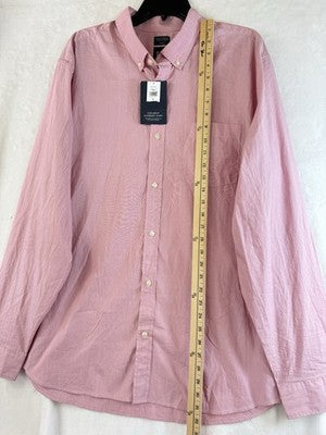 Gap Mens Shirt XL Button Up Pink CoolMax Long Sleeve Standard Fit New NWT
