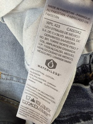 Levis Bermuda Shorts Women 14 32 Blue Levi Strauss Signature Roll Cuff