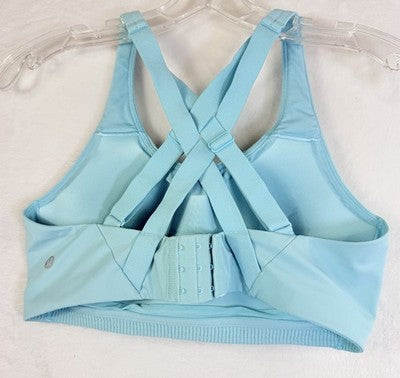 Lululemon Energy Bra High Support 34C Blue Adjustable Crossback Sports Bra Run
