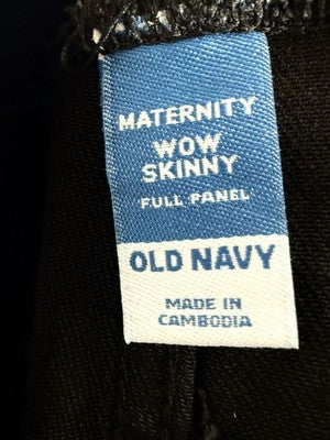Old Navy Maternity Jeans 10 Long Black Wow Skinny Full Panel Denim New NWT