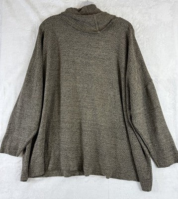 Stephanie Schuster Princess Knitwear Sweater 3X Gray Lagenlook 90s Cowl Women