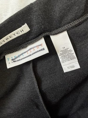 Vintage Liz Claiborne First Issue Dress Pants 14 Gray Ponte Knit Bootcut New NWT