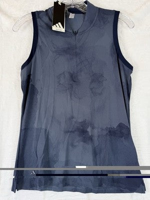 Adidas Womens Golf Polo Ultimate365 Small Shirt Sleeveless Blue New NWT