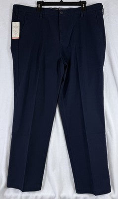 Dockers Workday Khaki Straight Fit 42x32 Pants Mens Navy Blue 42x32 Smart New