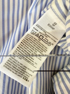 Gap Standard Fit Shirt XS Mens Blue Button Up Long Sleeve Cotton Poplin New NWT
