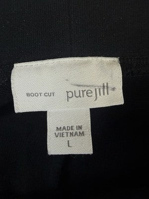 J Jill Pure Jill Bootcut Pants Large Black Knit Pull On Women Pima Modal Stretch