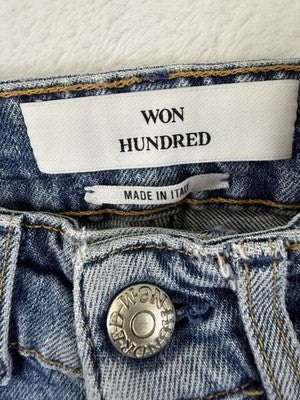 Won Hundred Jeans 24 32 Marilyn B True Blue Skinny Denim Made Italy Womens