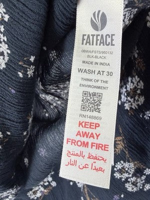Fat Face Top 2 Long Sleeve Tunic Blouse Floral Print FatFace