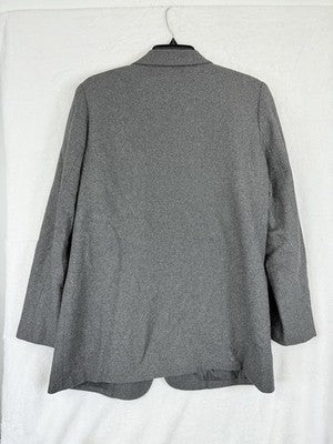 Sag Harbor Blazer 8 Gray Wool Blend Jacket One Button Womens