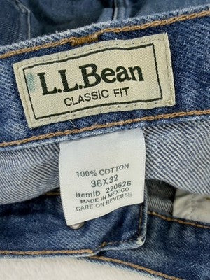 LL Bean Jeans Mens Classic Fit 36x32 Blue Denim LLBean