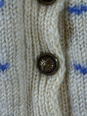 Carroll Reed Wool Cardigan Small Womens Vintage Fair Isle 70s 80s