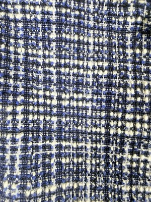 Talbots Dress 18 Blue Tweed Belt Short Sleeve Womens