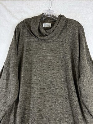 Stephanie Schuster Princess Knitwear Sweater 3X Gray Lagenlook 90s Cowl Women