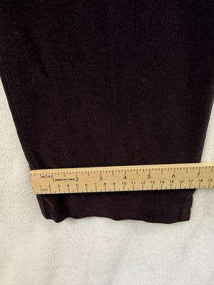 J Jill Corduroy Pants 14 Petite Burgundy Size Zip Womens