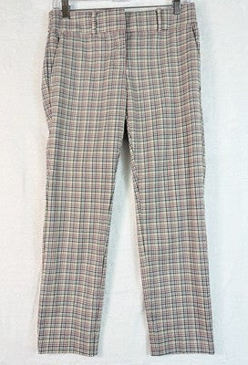 Ann Taylor Loft Pants O Petite Slim Plaid Womens 0P