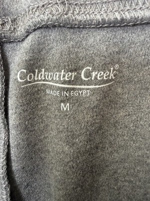 Coldwater Creek Endless Comfort Slim Leg Pants Medium Gray Knit Pull On Womens