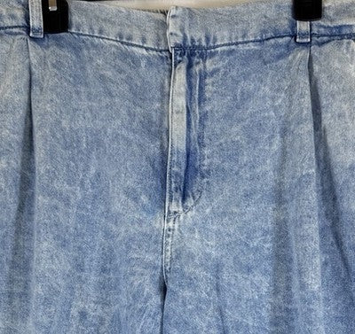 Gap 365 Denim High Rise Shorts XL Tall Women Ultrasoft Blue Bermuda 12” New NWT