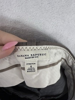 Banana Republic Martin Fit Shorts Size 4 Womens Brown 9” Inseam Cotton Blend