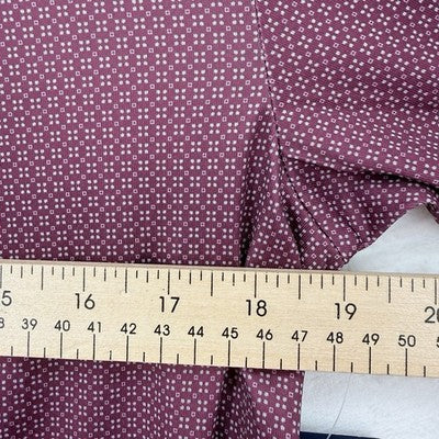 Ben Hogan Performance Polo Small Mens Shirt Sleeve Burgundy Print Golf Shirt New