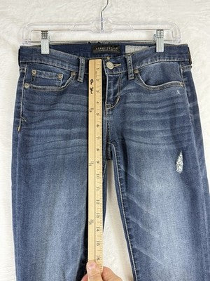 Aeropostale Skinny Jeans Women 0 Blue Denim Distressed