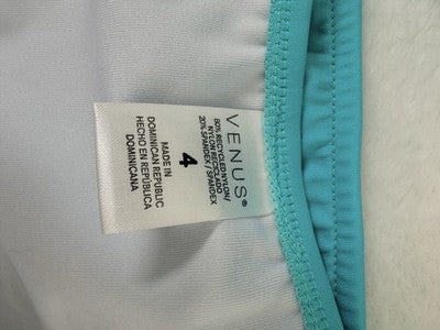 Venus Bikini Set Small Halter Top 6 Bottom 4 Aqua Blue Womens Swimwear