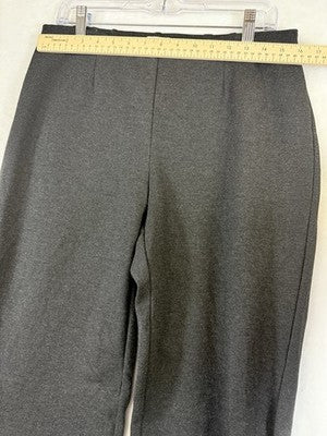 Coldwater Creek Ponte Perfect Pants Medium Gray Classic Fit Pull On Knit Womens
