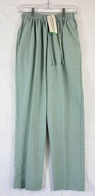 Alfred Dunner Pants Size 10 Pull On Light Green Proportioned Short New NWT