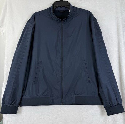 Jos A Bank Golf Jacket XL Blue Tailored Fit 1905 Pockets Full Zip Mens
