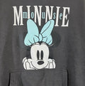 Disney Minnie Mouse Hoodie Womens Large Gray Sweatshirt