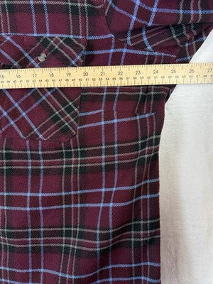 Duluth Trading Flannel Shirt XXL Women’s Purple Plaid Long Sleeve Shirt Top
