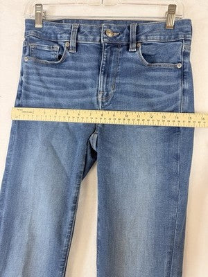 American Eagle High Rise Skinny Kick Jeans 4 Long Blue Womens Denim