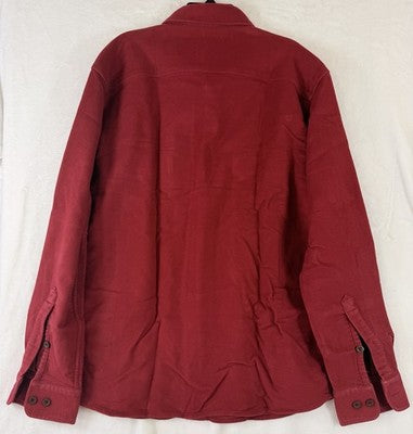 Orvis Chamois Shirt Medium Red Button Down Mens Long Sleeve Brisbane Moss