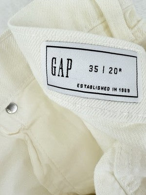 Gap Super Baggy Jeans 35 20 Women Off White Ivory Wide Leg High Rise New NWT