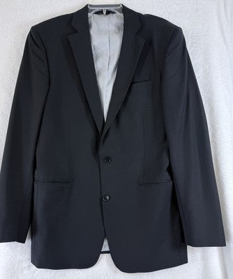 Brooks Brothers Jacket 40L Black Suit Blazer Explorer Regent Fit Wool Blend Mens