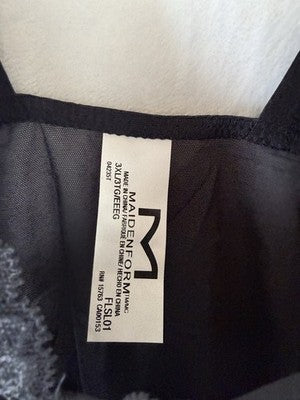 Maidenform Shapewear Bodysuit XXXL Firm Black Lace Womens