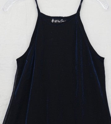 All That Jazz Dress Small Vintage 90s Whimsigoth Fairy Iridescent Blue Women