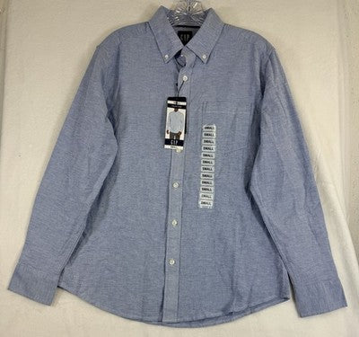 Gap Mens Shirt Small Oxford Button Down Blue Long Sleeve New NWT