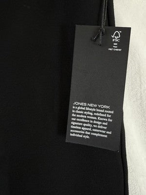 Jones New York XL Ponte Pants Black Pull On Straight Leg Mid Rise New